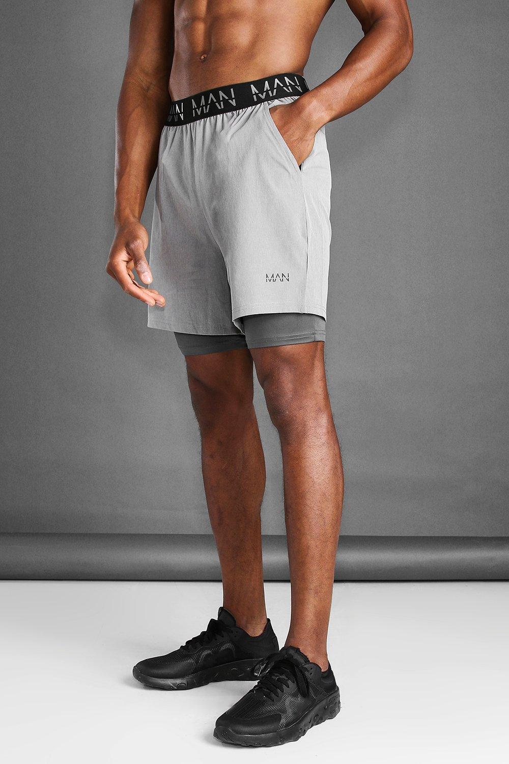 Boohooman store grey shorts